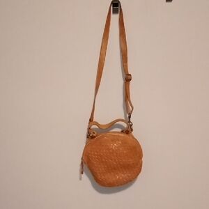 LANGELLOTTI Vintage Leather Woven Crossbody Bag
